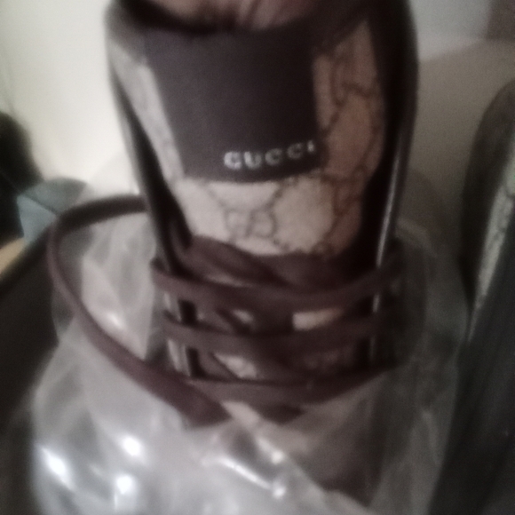 MEN'S TESSUTO GG SUPREME/NAPPA MOOREA BEIGE EBONY/COCOA - Picture 5 of 8